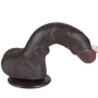 Penis Realístico Dupla Camada com Ventosa Preto Chocolate 19,5 X 3,5 cm Lovetoy