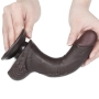 Penis Realístico Dupla Camada com Ventosa Preto Chocolate 19,5 X 3,5 cm Lovetoy