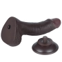 Penis Realístico Dupla Camada com Ventosa Preto Chocolate 19,5 X 3,5 cm Lovetoy