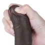 Penis Realístico Dupla Camada com Ventosa Preto Chocolate 19,5 X 3,5 cm Lovetoy