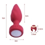 Plug Anal Com Touch e Controle Remoto em Formato de Anel com 10 Modos de Vibrações Cor:Vermelho