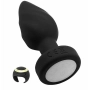 Plug Anal Com Touch e Controle Remoto em Formato de Anel com 10 Modos de Vibrações Cor:Vermelho