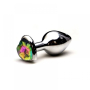 Plug Anal de Luxo em Alumínio com Pedra em Coração 8x4 cm - Importado G Plug Anal de Luxo em Alumínio com Pedra em Coração 8x4 cm - Importado G