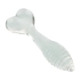 Plug Anal de Vidro Colmeia com Base de Coração 13 x 3 cm Cor:Rosa