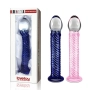 Plug Anal de Vidro com Estimulador em Textura Espiral - Lovetoy Glass Romance