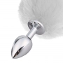 Plug Anal em Metal 7 cm com Pompom de Coelho Plug Anal em Metal 7 cm com Pompom de Coelho