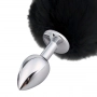 Plug Anal em Metal 7 cm com Pompom de Coelho Plug Anal em Metal 7 cm com Pompom de Coelho