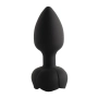 Plug anal Led em Silicone com 10 Modos de Vibração e Controle Remoto Vermelho