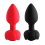 Plug anal Led em Silicone com 10 Modos de Vibração e Controle Remoto Vermelho