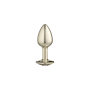 Plug Anal Lite Plug Dourado Tamanho P com Pedra Cravejada 6,8 x 3,2 cm 17g - Sexy Fantasy