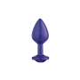 Plug Anal Lite Plug Roxo com Glitter Tamanho M com Pedra Roxa 8 x 3,37 cm 38g - Sexy Fantasy