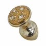 Plug Anal P Dourado com Pedra Cravejada em Strass Hard 