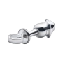 Plug Anal Pênis com Dedal Lite Plug Prata Tamanho M 8,2 x 2,86 cm - Sexy Fantasy