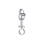 Plug Anal Pênis com Dedal Lite Plug Prata Tamanho M 8,2 x 2,86 cm - Sexy Fantasy