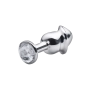 Plug Anal Pênis Lite Plug Prata com Pedra Cristal 8,2 x 2,86 cm 21g - Sexy Fantasy