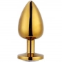 Plug Anal Pedra Cristal Dourado P