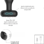 Plug Anal Vibratório por Aplicativo em Silicone com Rotação 360° Preto
