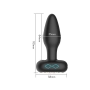 Plug Anal Vibratório por Aplicativo em Silicone com Rotação 360° Preto