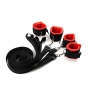 Separador de Perna e Braço com Algema para Cama e Venda BDSM Vermelho - YOUVIBE Separador de Perna e Braço com Algema para Cama e Venda BDSM Vermelho - YOUVIBE