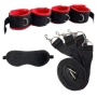 Separador de Perna e Braço com Algema para Cama e Venda BDSM Vermelho - YOUVIBE Separador de Perna e Braço com Algema para Cama e Venda BDSM Vermelho - YOUVIBE