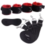 Separador de Perna e Braço com Algema para Cama e Venda BDSM Vermelho - YOUVIBE Separador de Perna e Braço com Algema para Cama e Venda BDSM Vermelho - YOUVIBE