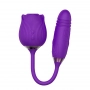 Sugador de Clitóris Em Formato de Rosa e Vibrador Vai e Vem