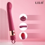 Vibrador 2 em 1 Estimulador em Formato de Anel Vibrador de Ponto G com Função de Aquecimento Magenta - LILO