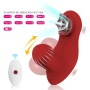 Vibrador de Calcinha com Estimulador de Ondas de Pressão com Movimento Vai e Vem Vermelho