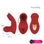 Vibrador de Calcinha com Estimulador de Ondas de Pressão com Movimento Vai e Vem Vermelho