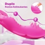 Vibrador de Calcinha por Aplicativo com Duplo Estímulo e Cinta Ajustável