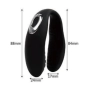 Vibrador de Casal em U com 10 Modos de Vibrações Recarregável Preto