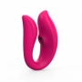 Vibrador de Casal Moderno Comando via Aplicativo Recarregável com 9 Modos de Vibração Cor:Pink