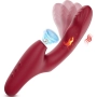 Vibrador de Ponto G e Clitóris com Pulsação e Dedilhar 7 modos de Vibração e Pulsação Cor:Vermelho