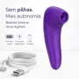 Vibrador de Pulsação Recarregável Roxo