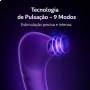 Vibrador de Pulsação Recarregável Roxo