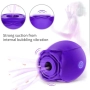 Vibrador e Sugador de Clitóris em Formato de Rosa Vibrador e Sugador de Clitóris em Formato de Rosa