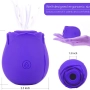 Vibrador e Sugador de Clitóris em Formato de Rosa Vibrador e Sugador de Clitóris em Formato de Rosa