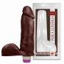 Vibrador Pênis de Borracha com Escroto 20,5 x 4,7 cm Negro Sexy Fantasy