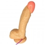 Vibrador Pênis de Borracha com Escroto, Ventosa e Veias 19,5 x 4 cm