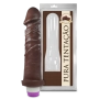 Vibrador Pênis de Borracha Frutado 18 x 4,4 cm Aroma de Chocolate