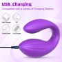 Vibrador para Casal com 10 Modos de Vibrações com Controle via Aplicativo Roxo - MANNUO