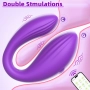 Vibrador para Casal com 10 Modos de Vibrações com Controle via Aplicativo Roxo - MANNUO