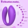 Vibrador para Casal com 10 Modos de Vibrações com Controle via Aplicativo Roxo - MANNUO