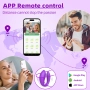 Vibrador para Casal com 10 Modos de Vibrações com Controle via Aplicativo Roxo - MANNUO