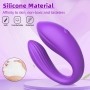 Vibrador para Casal com 10 Modos de Vibrações com Controle via Aplicativo Roxo - MANNUO