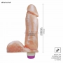 Vibrador Pênis de Borracha com Escroto 20,5 x 4,7 cm 1679CB