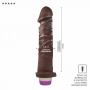 Vibrador Pênis de Borracha Frutado 18 x 4,4 cm Aroma de Chocolate