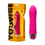 Vibrador Personal Textura Anéis Recarregável com 10 Modos de Vibração Magenta - YOUVIBE