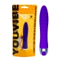 Vibrador Personal Textura Circular Recarregável com 10 Modos de Vibrações Roxo - YOUVIBE
