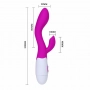 Vibrador Ponto G 30 Vibrações e Estimulador Clitoriano Pretty Love Brighty